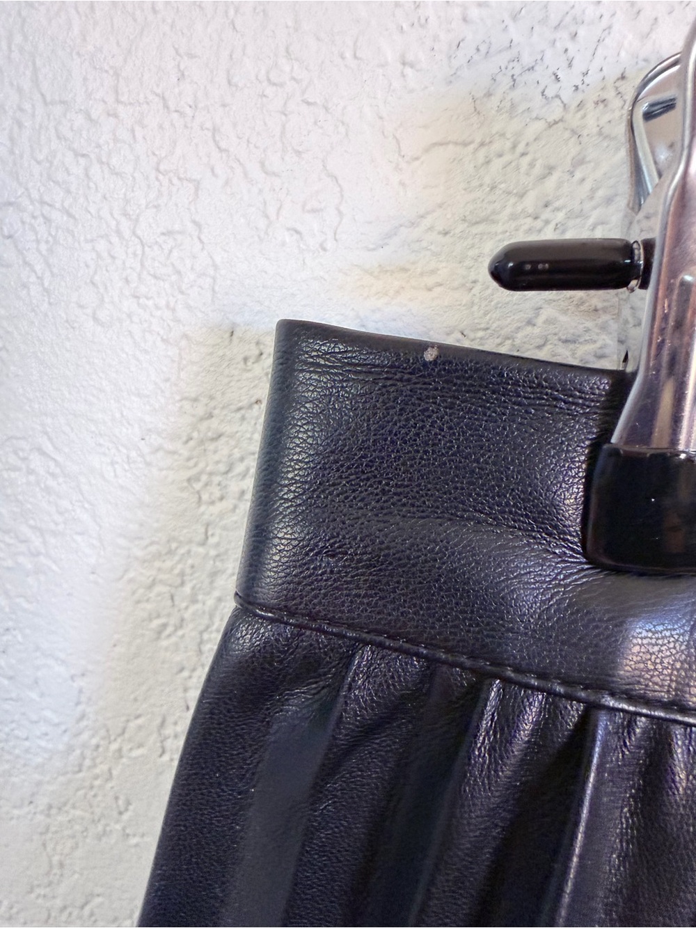 bishop + young Presley Vegan Leather Pleated Asymmetrical Midi Skirt - Picture 7 of 11